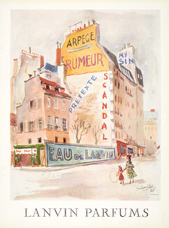 Lanvin (Perfumes) 1953 Publicité murale, Mur réclame, Ghost sign, Guillaume Gillet, Arpège, Prétexte...