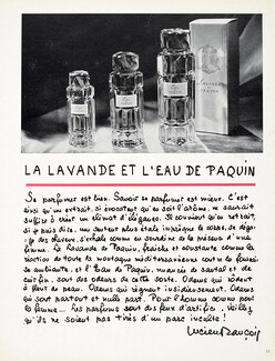 Paquin (Perfumes) 1948 "La Lavande et L'eau de Paquin" Lucien François