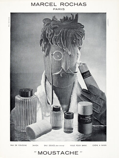 Marcel Rochas (Perfumes) 1952 Moustache, Ph. Schall