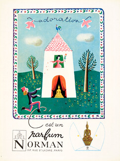 Norman (Perfumes) 1945 Adoration Perfume, R. Fumeron
