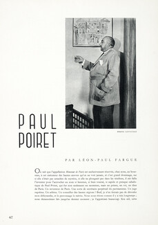 Paul Poiret, 1946 - Dans ses Laboratoires de Parfums Portrait Perfumes Laboratory, Photos Lipnitsky, Text by Léon-Paul Fargue, 3 pages