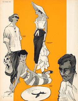 Hermès, Jacques Heim, Carven 1950 Pierre Louchel, Beachwear