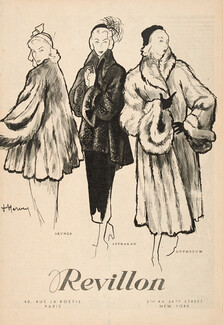 Revillon (Fur Clothing) 1948 Jean Hervey, Fur Coats