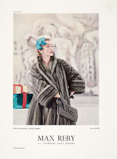 Max Reby (Fur Clothing) 1953 circa, Cartier, Photo Gene Fenn