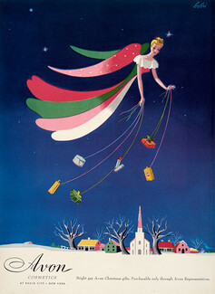 Avon (Cosmetics) 1945 Bobri, Christmas, Fairy