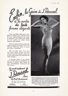Roussel 1936 "Enfin la Gaine de J.Roussel"