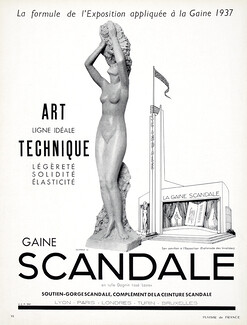 Scandale (Lingerie) 1937 Pavillon Exposition, Sculpture, Serraz