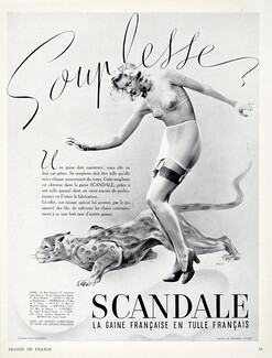 Scandale 1940 Girdle, Bra, Stockings, Panther, Starr (S)