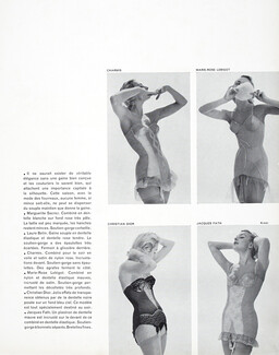Le Secret de votre Ligne 1955 Combinés Charmis, Lebigot, Christian Dior, Jacques Fath, Photo Arsac