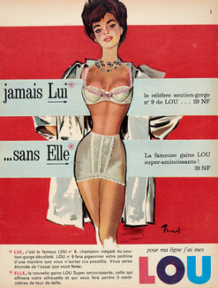 Lou 1962 Brénot Girdle Bra, Jamais Lui Sans Elle