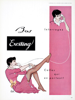 Exciting (Hosiery, Stockings) 1954 Pierre Couronne