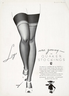 Quaker (Stockings) 1938 "Legs are young"