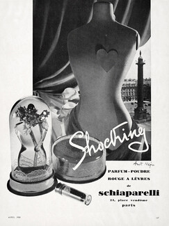 Schiaparelli (Perfumes, Cosmetics, Lipstick) 1937 Shocking, Photo Arik Nepo, Place Vendôme
