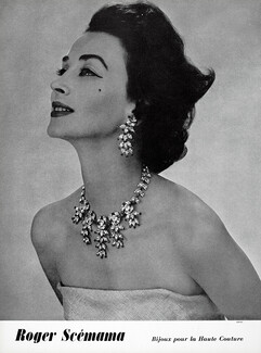 Roger Scémama 1956 Necklace, Earrings, Jewels for the Fashion Design