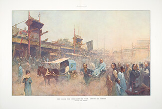 Louis Sabattier 1913 Grande voie commerçante de Pékin, l'Avenue Tien-Men, China