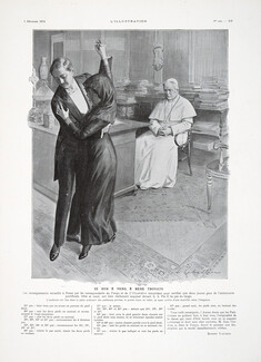 Tango et Furlana, 1914 - Louis Sabattier Pichetti devant le Pape Pie X, Texte par Robert Vaucher, 2 pages