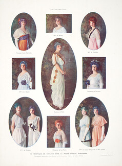 La Perruque de Couleur dans la Haute Société Parisienne 1914 Duchesse d'Uzès,... Photo Desboutins