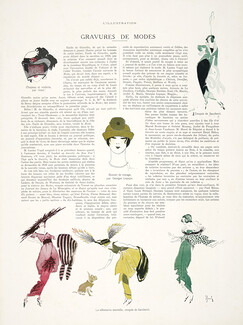 Gravures de Modes, 1913 - Lepape, Barbier, Sacchetti, Meras Fashion Engravings, 4 pages article, Texte par Gustave Babin, 4 pages