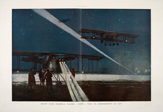 François Flameng 1918 Notre Aviation de Guerre, Escadrile d'avions Voisin, World War I