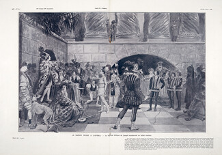 José Simont 1914 La Saison Russe à l'Opéra, Léonide Miassine, Mme Kousnetzoff, Bakst Costume, Michel Fokine, Russian Ballet