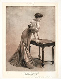 Drecoll 1907 Vera Sergine, Theatre Costume, Photo Henri Manuel