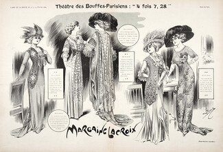 Margaine-Lacroix 1909 Théâtre des Bouffes-Parisiens, Mlle M. Prince, Mme A. Leriche, Lucy