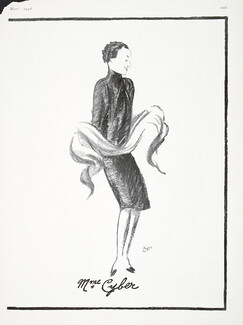 Cyber (Couture) 1928 Mme Cyber, Caricature par Don