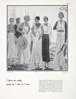 Lucile Paray, Lenief, Worth, Jane Regny 1932 Côte d'Azur, French Riviera, Jc. Haramboure