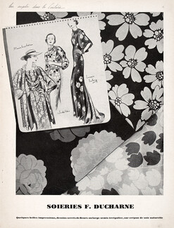 Ducharne (Fabric) 1934 Jodelle, Lucien Lelong, Mainbocher