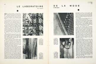 Le Laboratoire de la Mode, 1930 - Ducharne, Bianchini Férier, Chatillon Mouly Roussel Photo Lecram-Vigneau, Texte par André de Beauregard, 3 pages