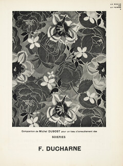 Soieries F. Ducharne 1929 Flowers, Michel Dubost Textile Design