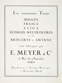 E. Meyer & Cie (Fabric) 1924