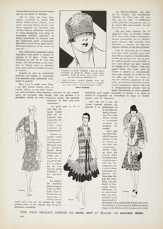 Bianchini Férier 1926 Trois Tissus Originaux Créés par Raoul Dufy