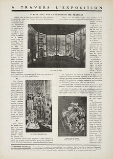 A Travers l'Exposition : Art et Industrie des Textiles, 1925 - Rodier, Bianchini Férier, Ducharne Vitrines, Textile Design