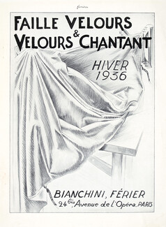 Bianchini Férier 1935 Faille Velours