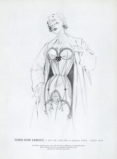 Marie-Rose Lebigot (Lingerie) 1951 Girdle, Combiné "Justaucorps"