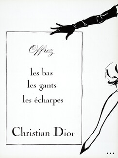 Christian Dior (Lingerie, Gloves, Stockings, Scarf) 1959