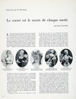 Le Corset est le secret de chaque Mode, 1955 - Texte par Jean Lucques, 3 pages