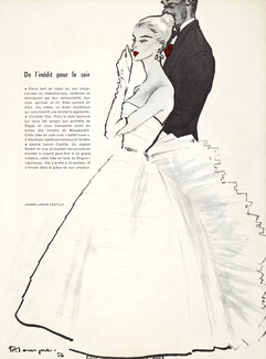 Jeanne Lanvin Castillo 1956 Evening Gown, Strapless, Pierre Mourgue