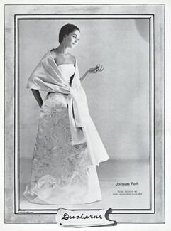 Jacques Fath 1954 Evening Gown, Ducharne, Photo Decaux