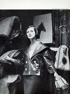 Christian Dior 1959 Marinière en cuir, Photo Pottier au pavillon de Sully