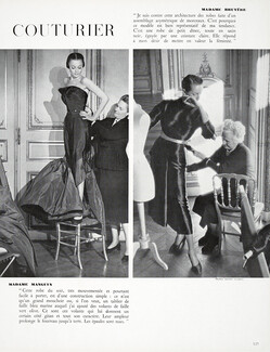 Mme Manguin, Mme Bruyère 1949 Fitting, Photos Henry Clarke