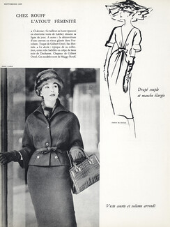 Maggy Rouff 1956 Suit, Labbey, Hermès Handbag, Photo Clarke