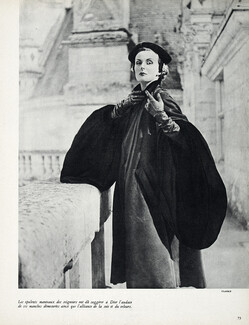 Christian Dior 1950 Manteau, Photo Henry Clarke