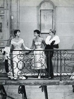 Givenchy, Jacques Fath (2) 1954 Evening Dresses, Photo Lionel Kazan