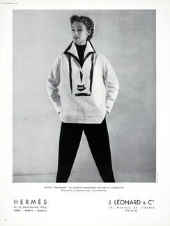 Hermès (Sportswear) 1952 Anorak Hermeselle, J. Léonard & Cie