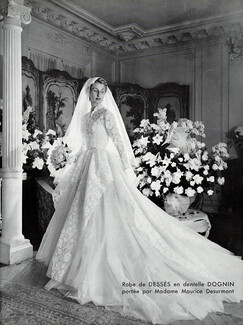 Jean Dessès 1954 Mme Desurmont, Dentelle Dognin, Wedding Dress, Photo Peeters