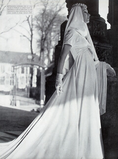 Jacques Griffe 1953 Wedding Dress, Pétillault, Photo Henry Clarke