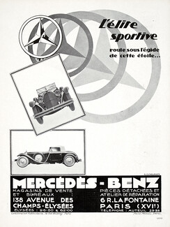 Mercédès-Benz 1929 L'Elite Sportive, G. Clomburger, Photo Manuel Frères