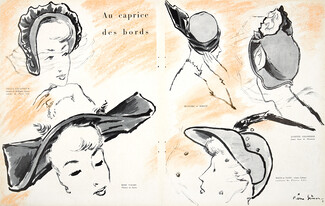 Au Caprice Des Bords 1948 Hats, Nelly Levasseur, Rose Valois, Blanche et Simone, Maud et Nano, Janette Colombier, Pierre Simon